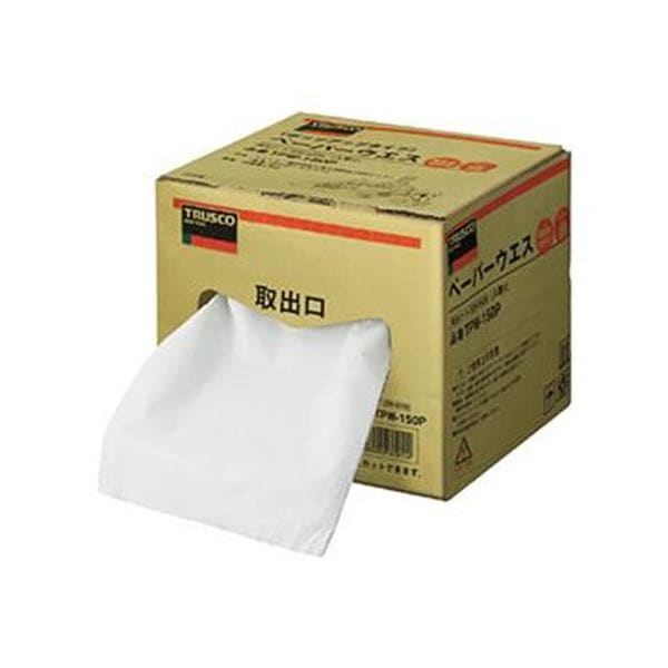（まとめ）TRUSCO ペーパーウエス248mm150m ポップアップタイプ TPW-150P 1箱（1巻）5セット