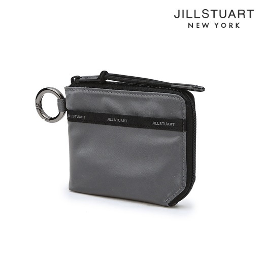 [24SS] Gray line color nylon zipper card wallet 新商品 韓国の人気 男女共用 新学期 贈り物