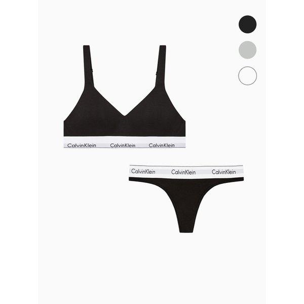 [単独構成] 女性アイコンコットンモーダルリフトブラレットブラセット（3色）