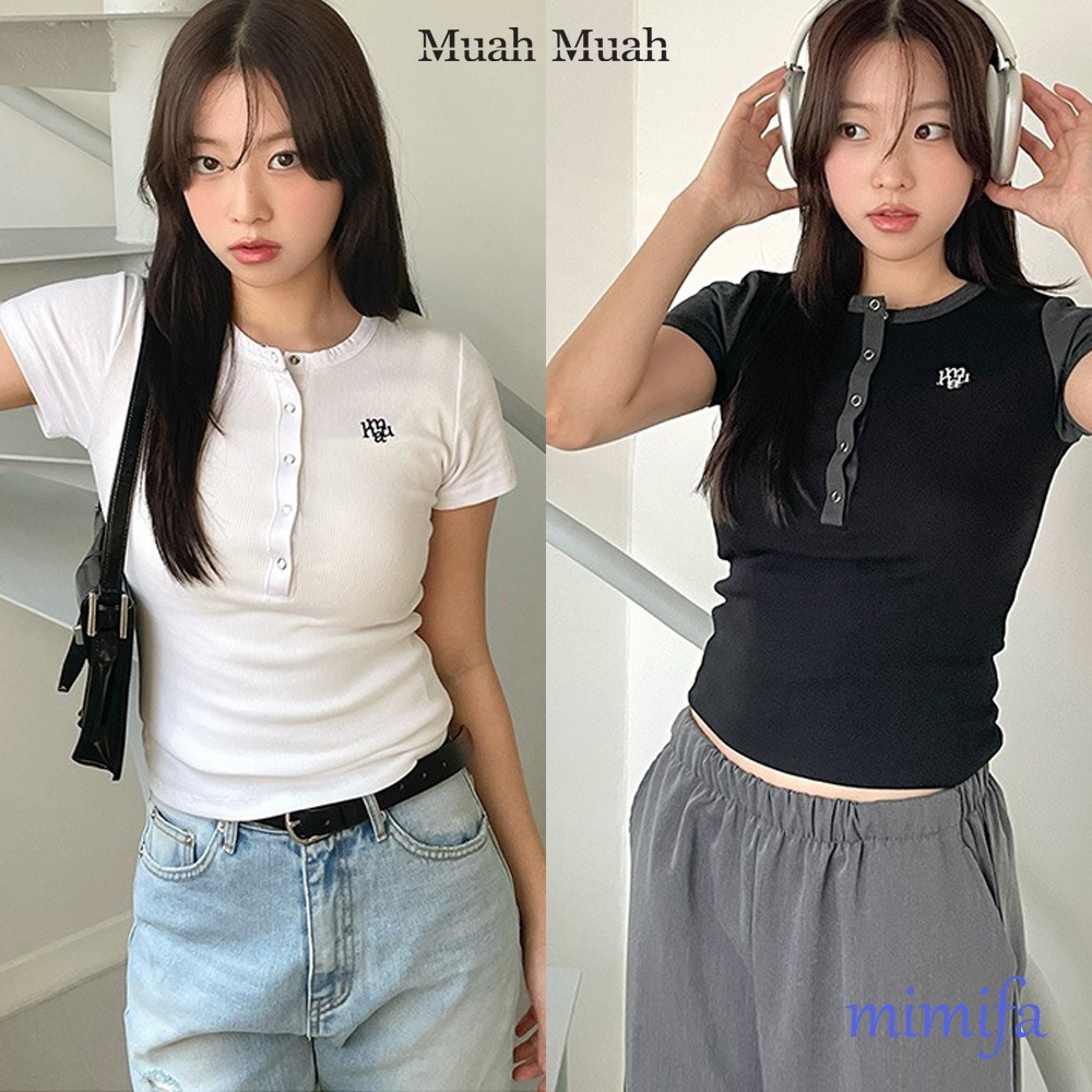 ハーフオープン ロゴ ハーフTシャツ