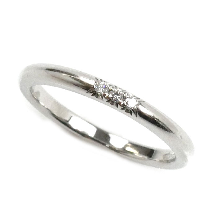 TIFFANY&Co. ティファニー Pt950プラチナ クラシックバンド リング・指輪 61000895 ダイヤモンド 10号 3.5g レディース 中古