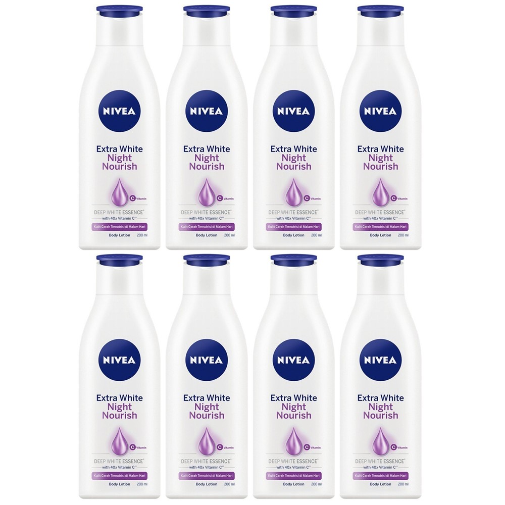 まとめ買いセット Extra Whiteシリーズ ボディローション 200ml x ８本セット Night Nourish 海外直送品