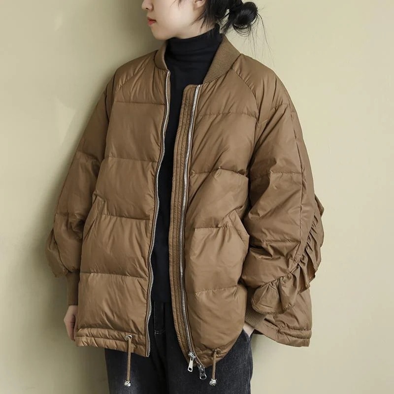 ダウンジャケット レディース ダウンコート インナージャケット フリル コート ブルゾン アウター ダウン ダウン おしゃれ 防寒 物