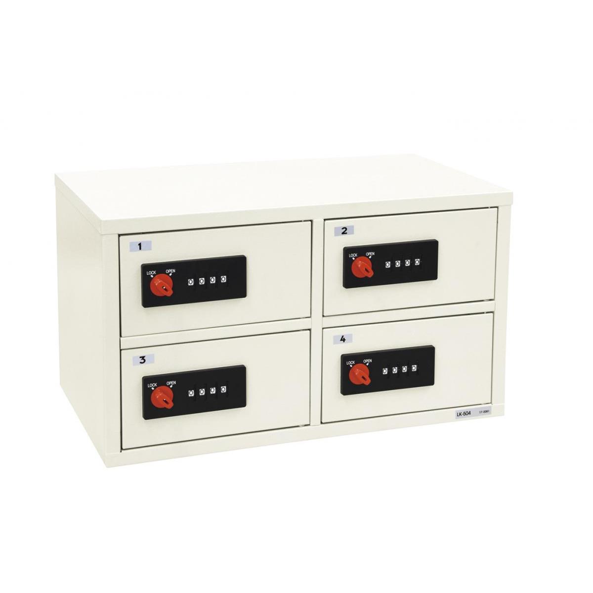 【I】【メーカー直／時間指定不可／送料無料】【代引き不可】ＥＩＫＯ　貴重品ロッカー　２列２段　４人用　ＬＫ－５０４