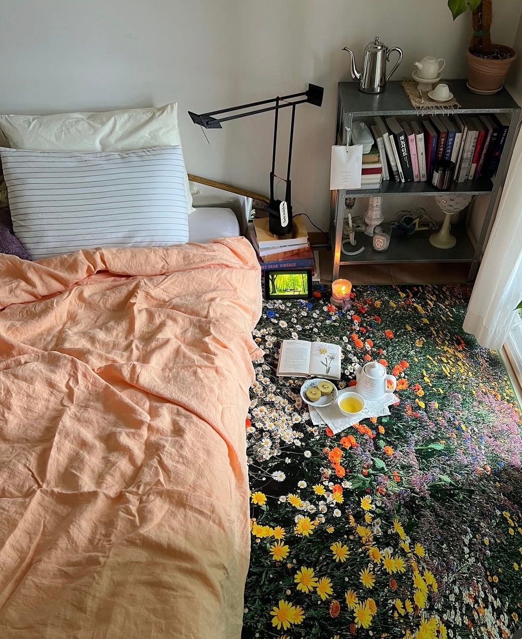 フラピアーカイブシークレットガーデンフォト風景ラグ韓国インテリア