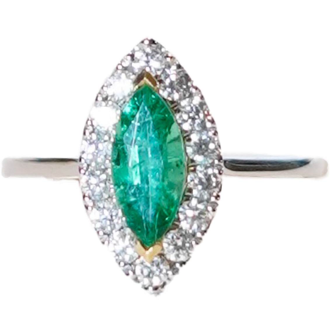 ゴルド　リング　エメラルド約0.765ct　K18　D0.363ct