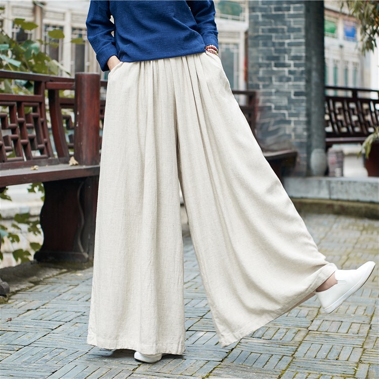 レディース パンツ ボトムス ガウチョパンツ ワイドパンツ ロング ウエストゴム 薄手 かわいい 大人可愛い きれいめ シンプル カジュアル 上品 おしゃれ かっこいい レトロ アジアン エスニック