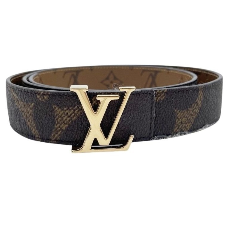 ベルト LV アイコニック リバーシブル ベルト M0149 モノグラムリバース - LVイニシャル ゴールド金具 ブラウン系 ビジネスベルト ブランド カジュアル 高級 レザーベルト【本物保証】