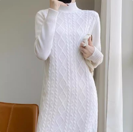 ワンピース ニットワンピース ワンピドレス ロング丈 長袖 ハイネック ツイスト ニット かわいい 大人可愛い きれいめ カジュアル 大人 上品 おしゃれ お洒落 かっこいい 大人女子 ラブリー