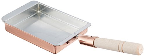 遠藤商事 TKG 銅玉子焼き 関西型 13.5cm 幅135奥行180mm ガス火対応 質量(kg)0.68 銅の優秀な熱伝導率ですばやい調理可能 木製ハンドル(取付必要) 業務用 BTM0401