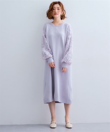 ロング・マキシ丈/半袖 袖モチーフワンピース 大きいサイズ有 Hana服