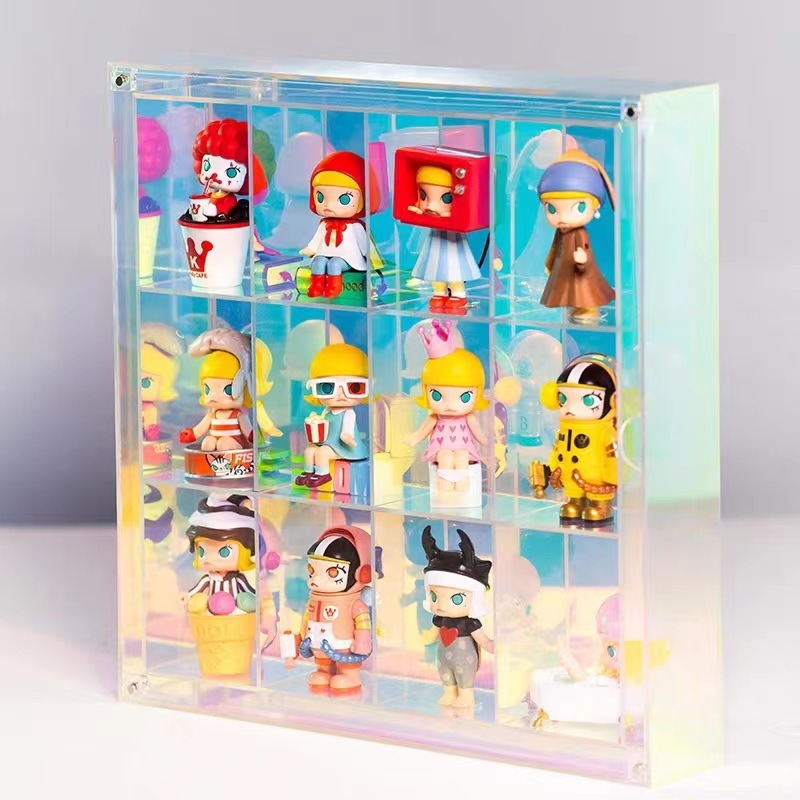 コレクション ケース コンパクト アクリル製 フィギュア ケース ディスプレイケース 防塵 シンプル スタイリッシュ マグネット 扉付き