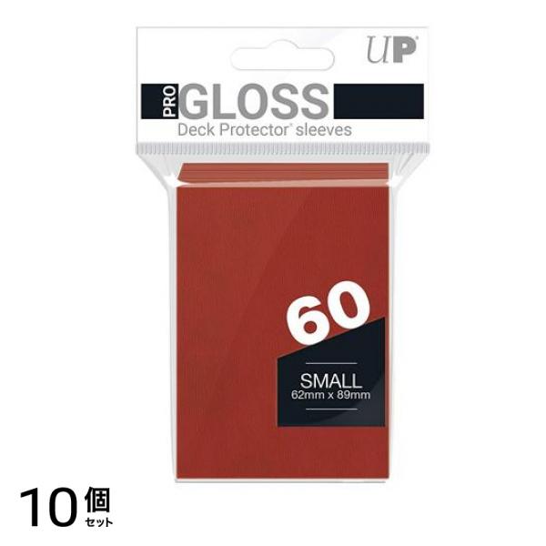ウルトラプロ GLOSSデッキプロテクタースリーブ ソリッド スモール レッド 60枚入 10個セット
