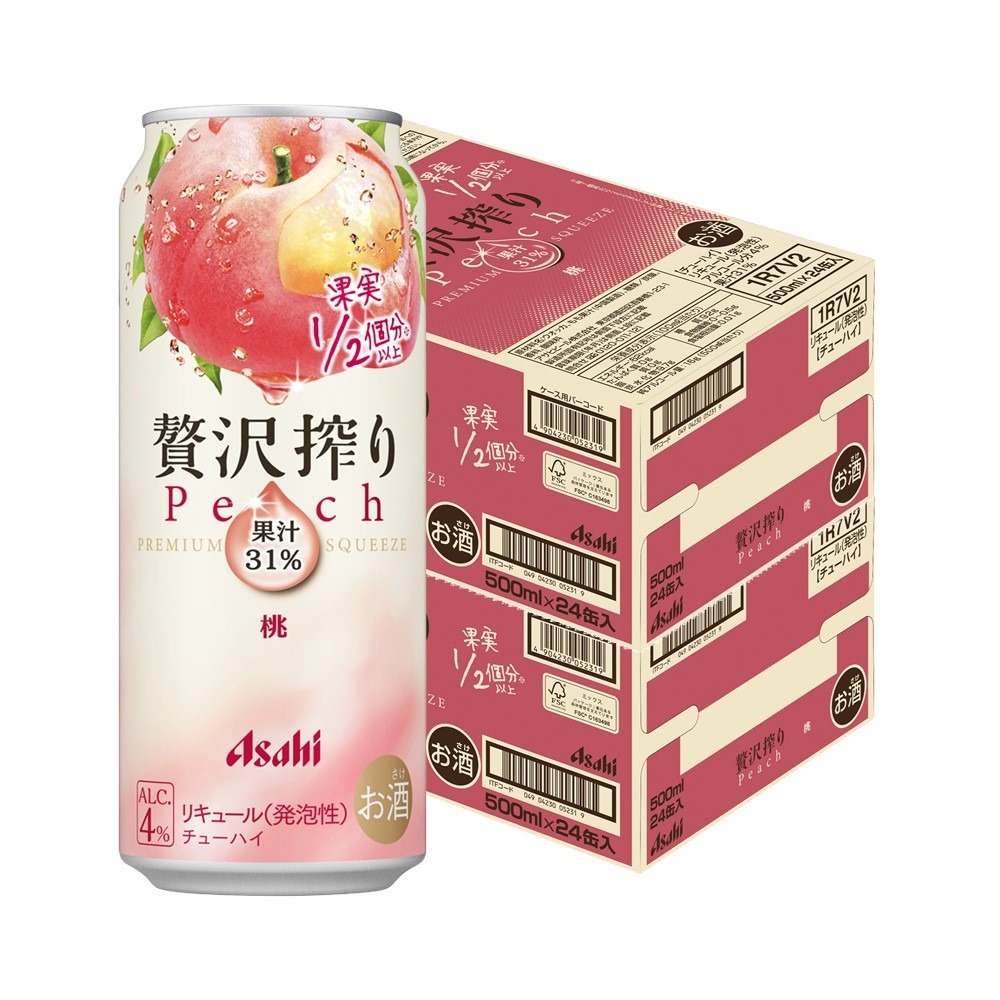 アサヒ 贅沢搾り 桃 500ml×2ケース/48本