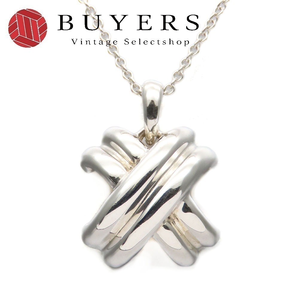 中古 ネックレス シグネチャークロス シルバー925 約3.8g シルバー アクセサリー ペンダント 小物 レディース 女性