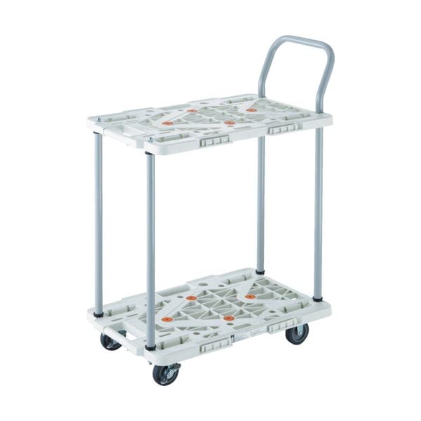 TRUSCO2段式ルートバン 600x400 ハンドル付 S付 白 MPK-6024S-W 1台 組立式