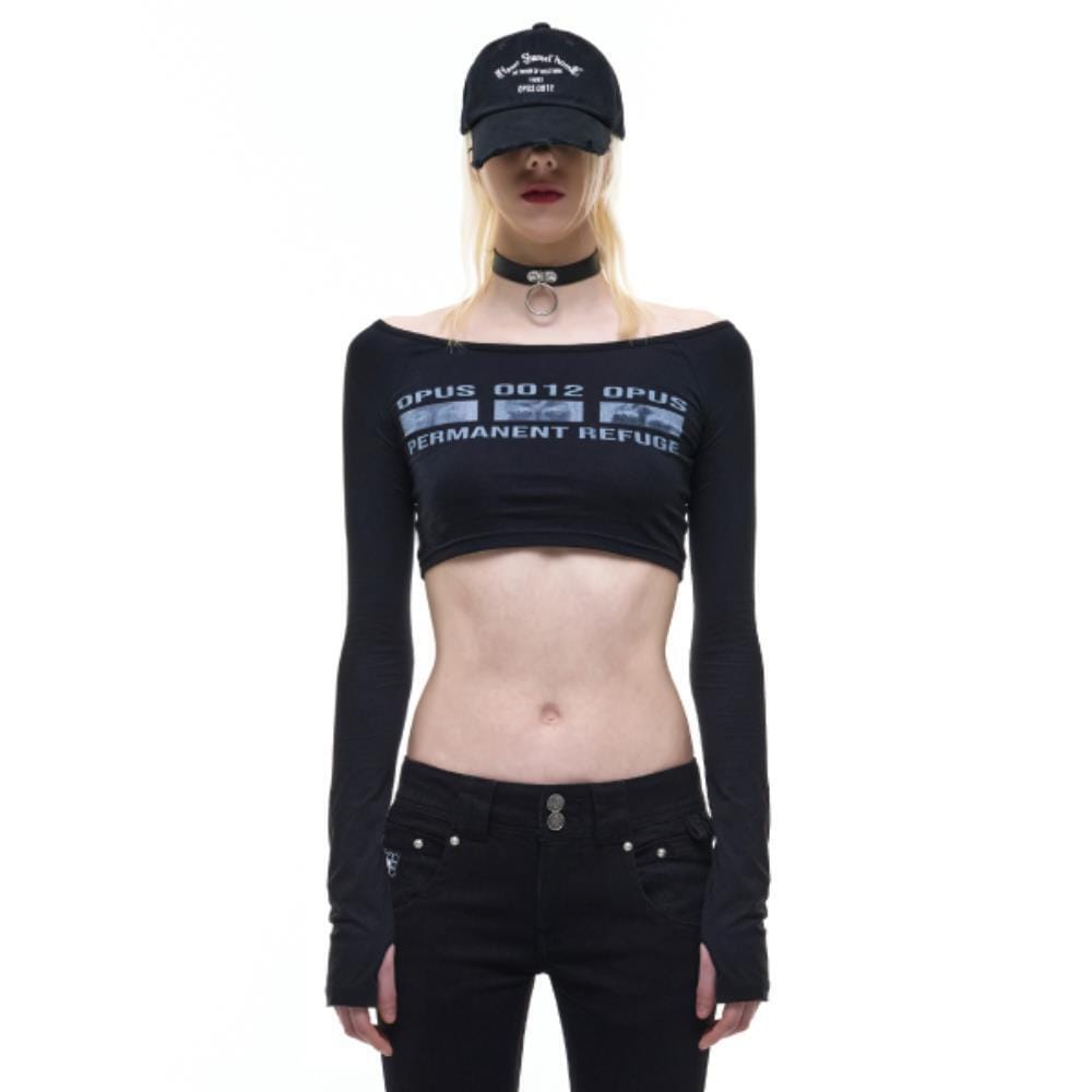 OPUS0012 Op 07 ROCKSTAR CROP LONG SLEEVE BLACK OP5B1R341 5,674円