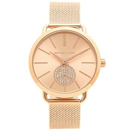 マイケルコース 時計 MICHAEL KORS MK3845 PORTIA メッシュ レディース腕時計ウォッチ ローズゴールド