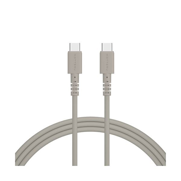 （まとめ） オウルテックMOTTERU C to C シリコンケーブル ラテグレージュ 2m MOT-SCBCCG200-GY 1本 [x3セット]