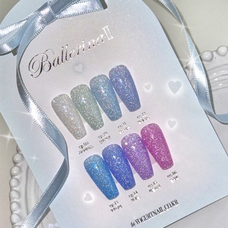 Yogurt Nail / Ballerina2 8 set Reflective Glitter Gel