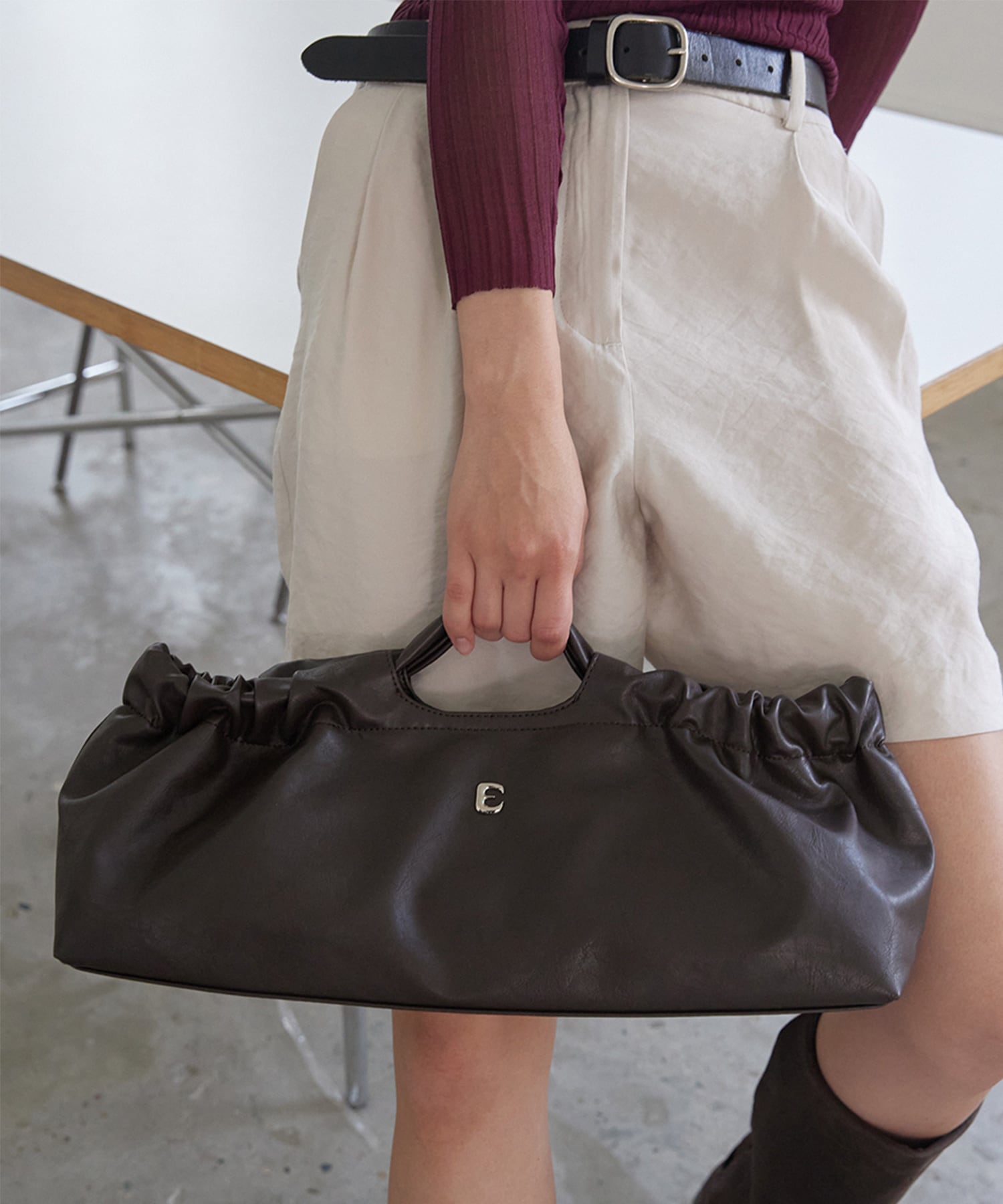 ALUU ハープ バッグ ディープブラウン トートバッグ