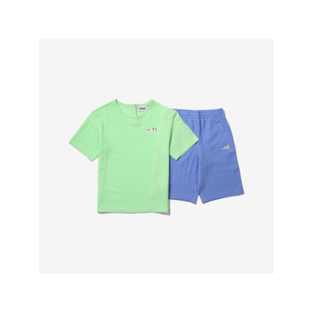 FILA KIDS フリル付き男の子セット (FK2FSF2301M_LGN)