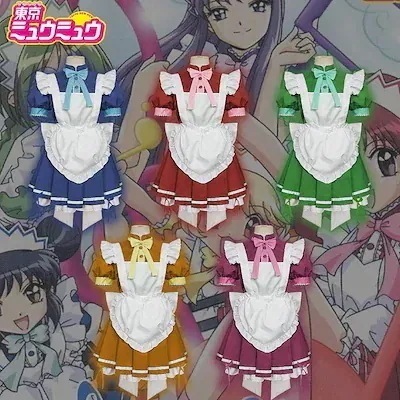 文化祭 碧川れたす メイド服 東京ミュウミュ 桃宮いちご藤原ざくろ 学園祭 ワンピース ロリータ 藍沢みんと 桃宮いちご 黄歩鈴 コスプレ二次元30％ イベントパーティーイベント用品コスプ