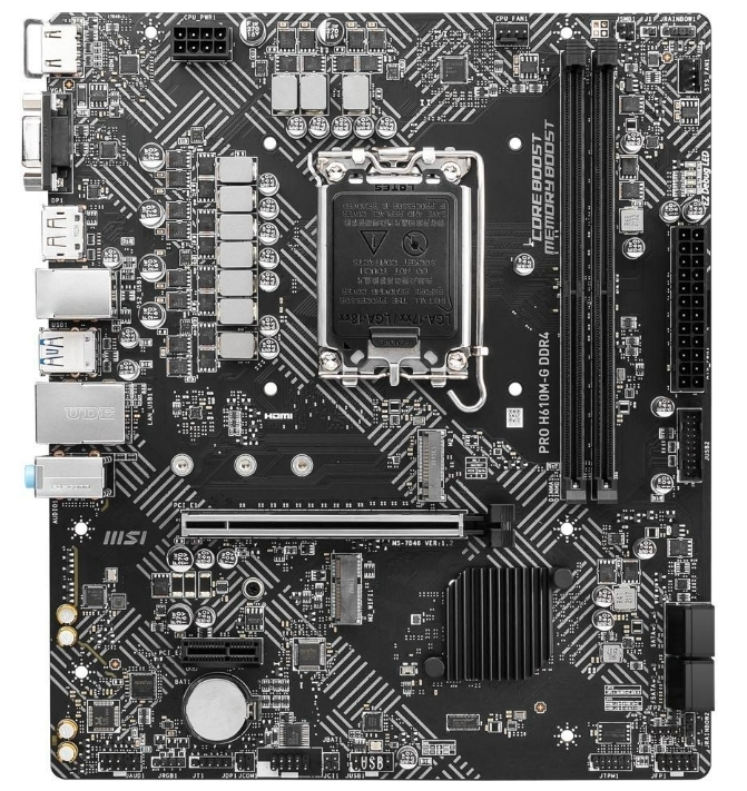 MSI PRO H610M-G DDR4 LGA 1700 Intel H610 SATA 6Gb/s Micro ATX Intel Motherboard 10,564円