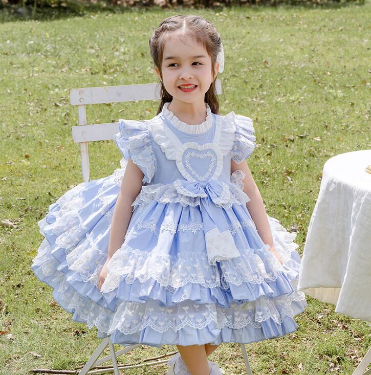 ベビー服 ティアードワンピース 女の子 ロリータワンピース 可愛い ロリータ服 半袖ドレス お誕生日 プレゼント お祝い お姫系ワンピース 子供服 ハロウィン コスプレ衣装 Lolita プリンセスラ