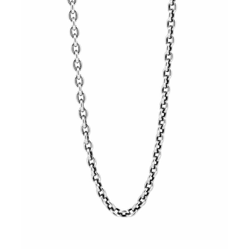 ミディアム シルバー チェーンネックレス アズキ シルバー925 いぶし仕上げ 50cm メンズ ブランド アズキチェーン チェーン ネックレス 彼氏 プレゼント