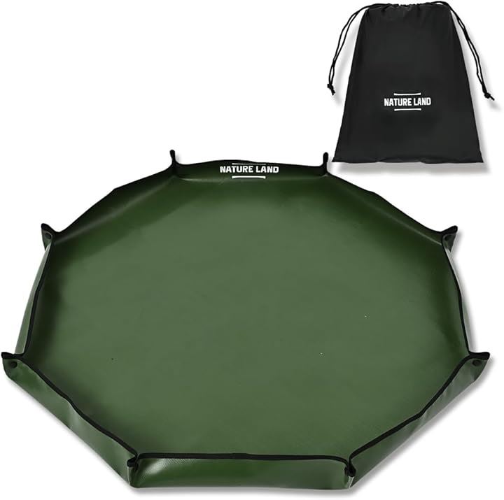 キャンプインストラクター推薦 焚き火シート スパッタシート 耐熱シート 60x60cm 100x100cm 耐火 マット 焚き火台シート アウトドア( オリーブグリーン, Large)その他