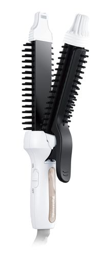 パナソニック トルマリン ブラシアイロン コンパクト カール ストレート 2way 26mm 白 EH-HV41-W