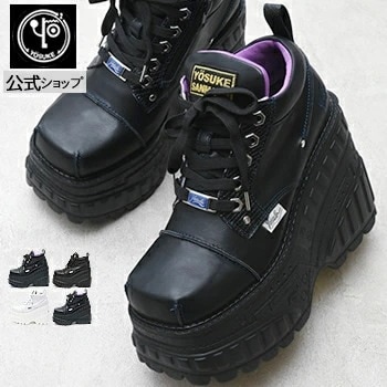 ヨースケ 厚底スニーカー レディース スクエアトゥ 歩きやすい 13cm厚底ヒール 【公式SHOP特典キズ補修液付】