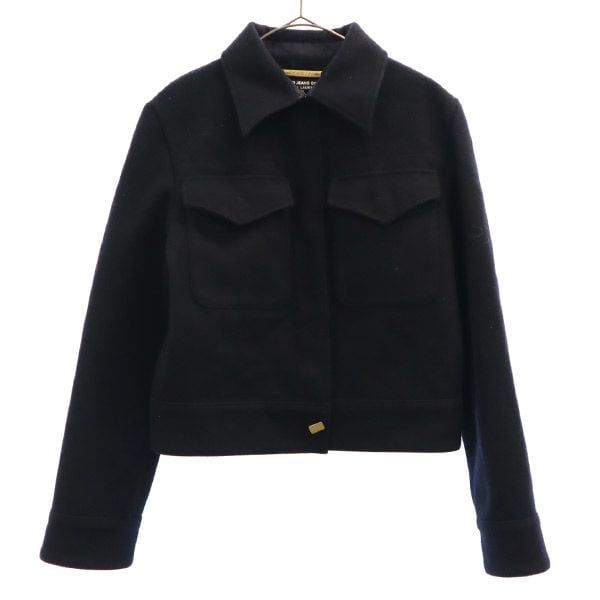 ポロジーンズカンパニーラルフローレン ウールブレンド ステンカラー ジャケット M ネイビー POLO JEANS COMPANY RALPH LAUREN レディース