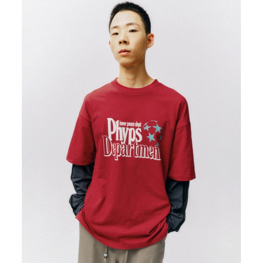 体育部スターボールレイヤードLS ダークレッド