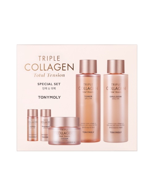 トリプルコラーゲントータルテンション3種セット (トナー 200ml+エマルジョン 200ml +クリーム 80ml):: [韓国コスメ]