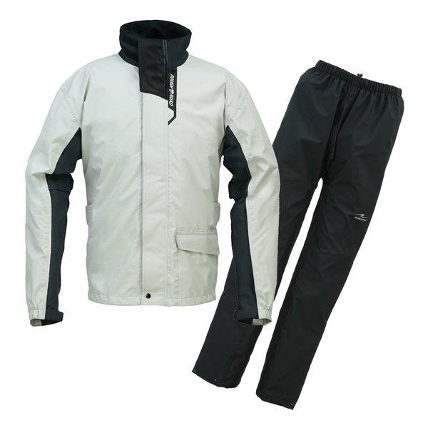 デュアルテックス3レイヤーBIBレインスーツ プラチナシルバー-BL RR7812SVB3