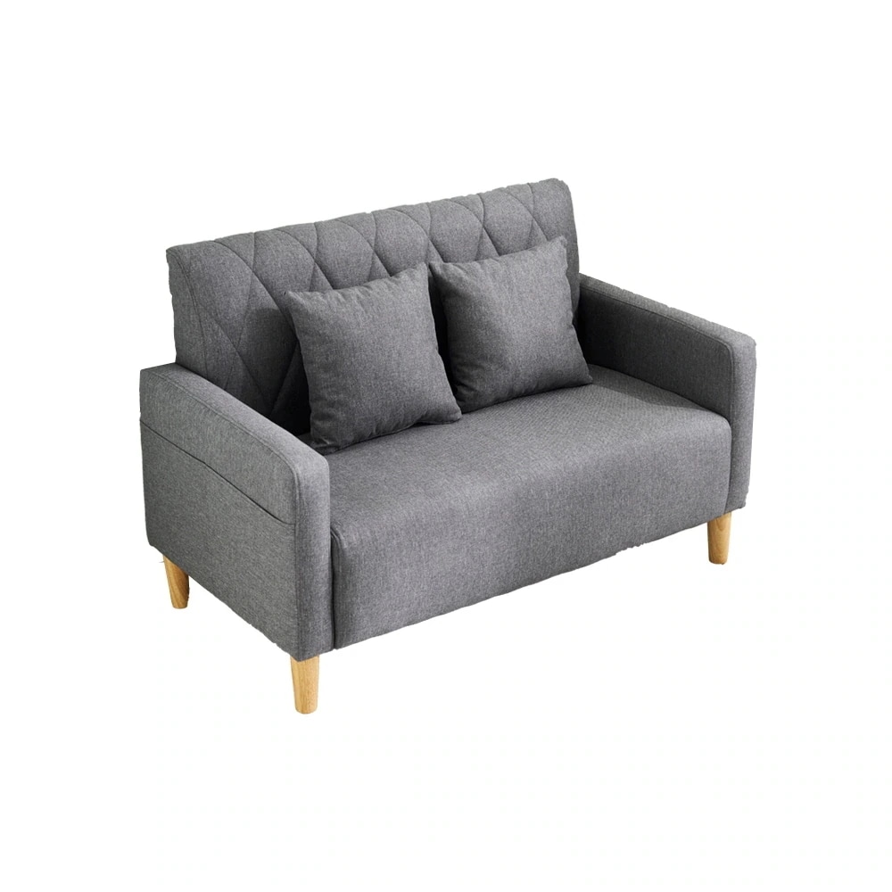 【国内即日発送】ソファー 二人がけソファー 2人掛け 幅103cm 脚高さ13cm リビングソファ 肘付き ロボット掃除機も通れる かんたん組立 1人用にも おしゃれ かわいい 枕付き 取り外し可能な 13,608円