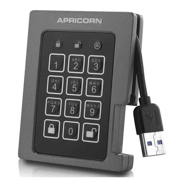 外付けSSD ポータブル Aegis Padlock SSD - USB 3.0 ASSD-3PL256-1TBF ASSD-3PL256-1TBF