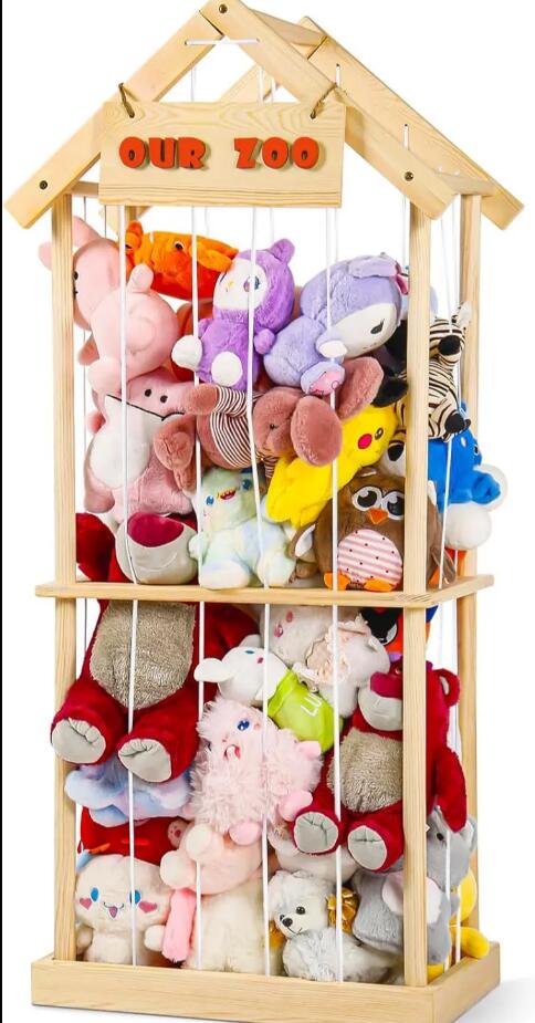 木製ぬいぐるみ収納動物園ぬいぐるみ ぬいぐるみホルダー保育園収納おもちゃ収納