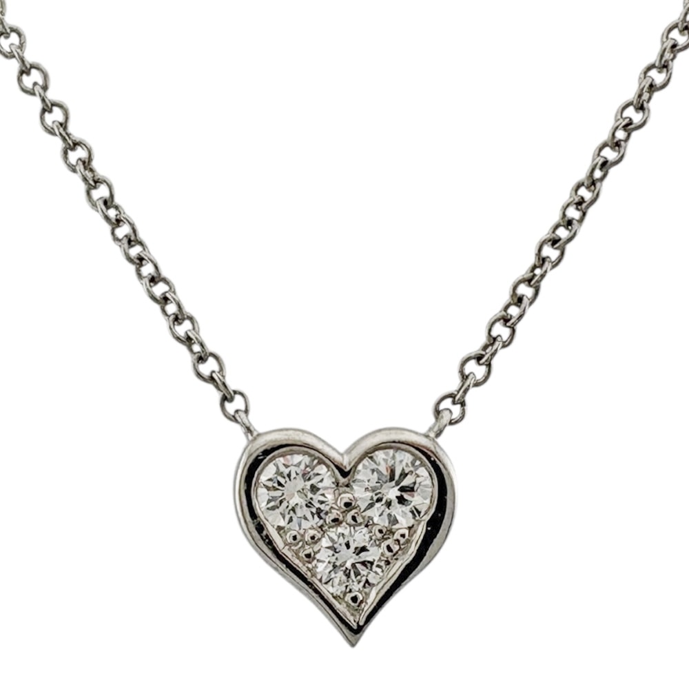 ティファニー センチメンタルハート ネックレス Pt950プラチナ TIFFANY&Co. 中古 美品