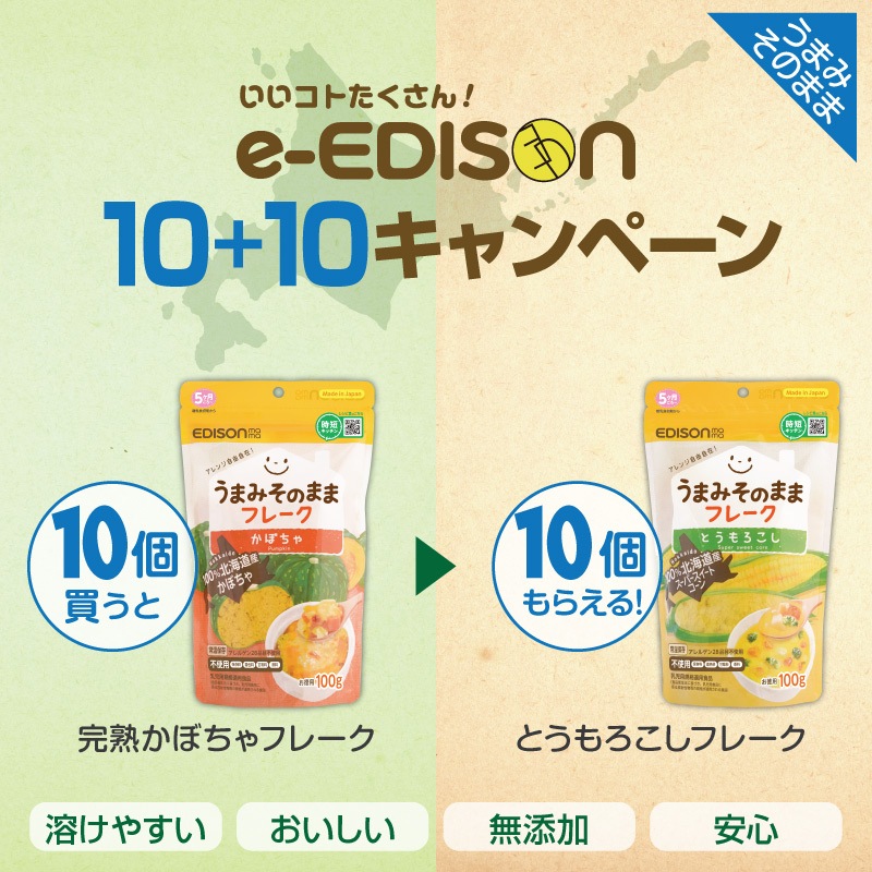 【期間限定】エジソンママ【かぼちゃ100g】*10個セット 赤ちゃん ベビー 離乳食 自然のやさしさ 離乳食 離乳食作り 離乳食セット マタニチィ 出産お祝い