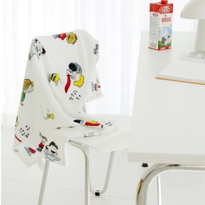 スヌーピーフレンズパターン100x140高密度極細糸膝毛布