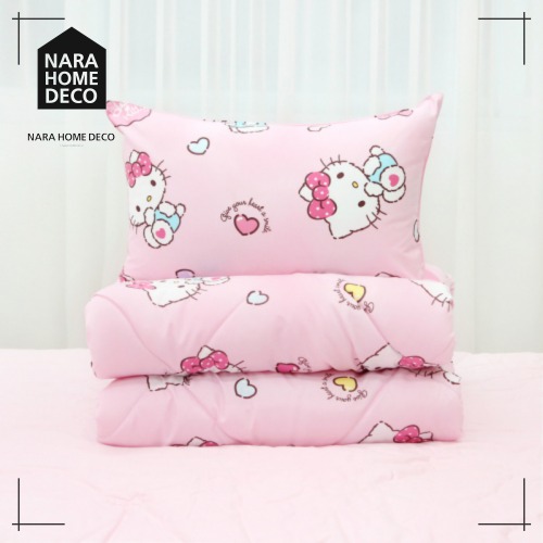 SANRIO ハローキティ 薄綿ふとん 枕カバー 寝具セット Heart Holic 韓国人気 かわいい 韓国インテリア