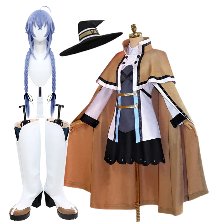 フルセット コスプレ衣装 ロキシー ミグルディア ウィッグ靴帽子付き 無職転生 異世界行ったら本気だす イベント パーティー 変装 演出服 祝日 贈り物 クリスマス パーティー 文化祭