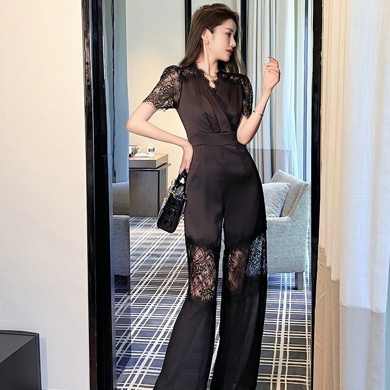 【JY.上品】 オールインワン レース ドッキング ハイウエスト 夏 パーティー キャバ 着痩せ 大人 同窓会 披露宴 卒業式 結婚式 演奏会 ウェディング 二次会 発表会 メガ割30%までに制限