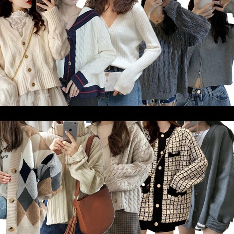 大人気！ 秋早割ニット 今日更新刺セーター カーディガン しゅう燈籠袖のゆったりセーターの外をかけてプルオー ニット