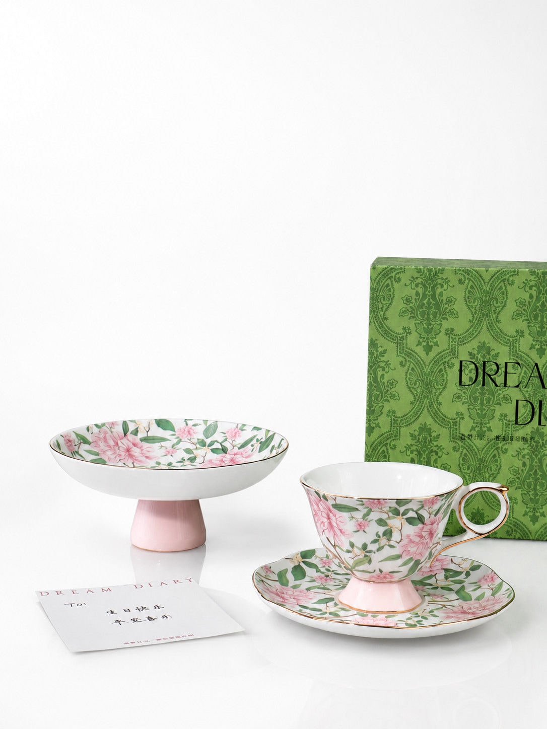 造梦日记ream iary イギリス風ボーンチャイナ陶器コーヒーカップ 誕生日・結婚・花嫁ギフト