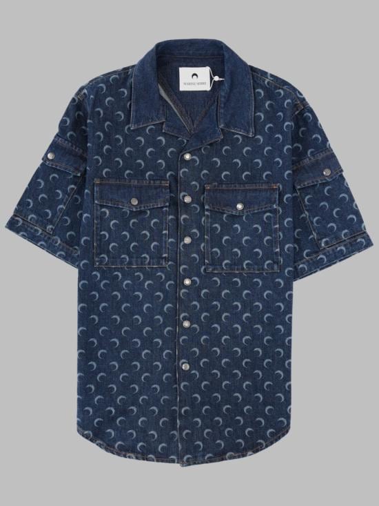 MARINE SERRE Men Long Tops MSI062A RDEN0002BL80 BLUE