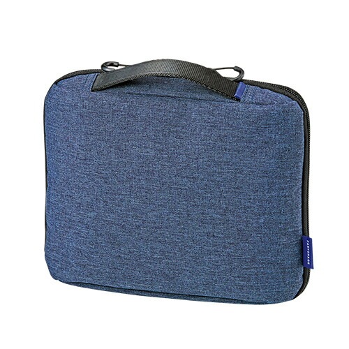 （まとめ買い）FASTORAGE A6サイズ バッグインバッグ ネイビー FS104NB [x3]